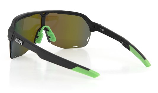 Óculos de Sol HUPI Huez Preto - Lente Verde Espelhado