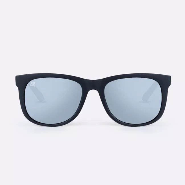 Óculos de Sol HUPI Hype Preto Lente Prata Espelhado