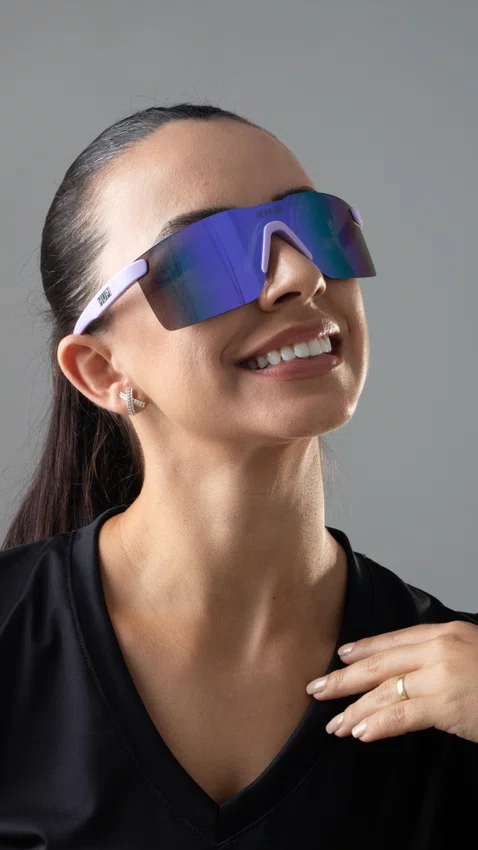 Óculos de Sol HUPI Nitro Roxo Lente Roxo Espelhado