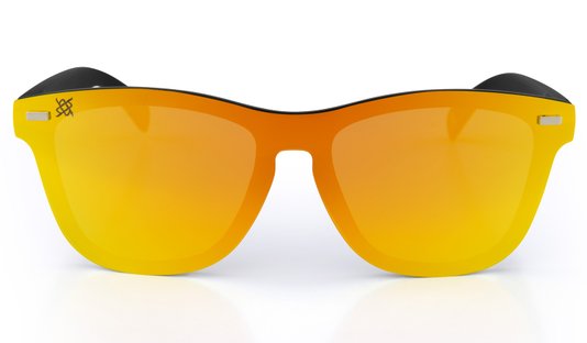 Óculos de Sol HUPI Seasons Preto - Lente Dourado Espelhada