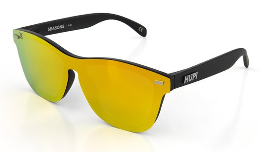 Oculos HUPI Seasons Preto - Lente Dourado Espelhada