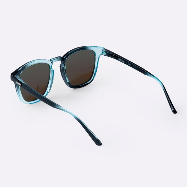 Óculos de Sol HUPI Shine Preto/Azul - Lente Azul Espelhado