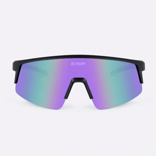 Óculos de Sol HUPI Sprint Preto e Roxo Lente Roxo Espelhado