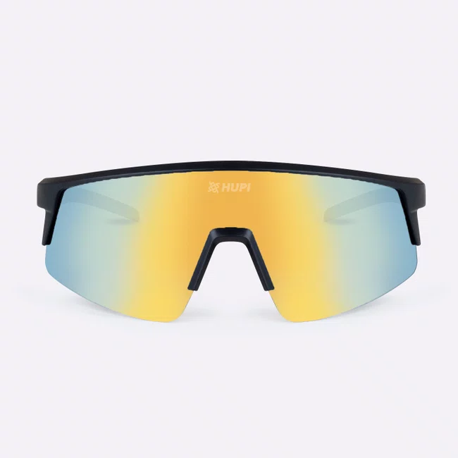 Óculos de Sol HUPI Sprint Preto Lente Dourado Espelhado