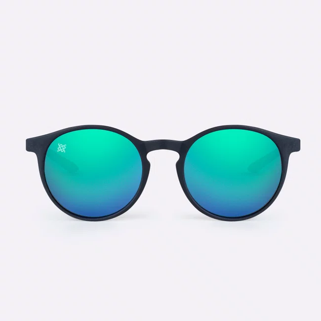 Óculos de Sol HUPI Tribus Preto Lente Verde Espelhado