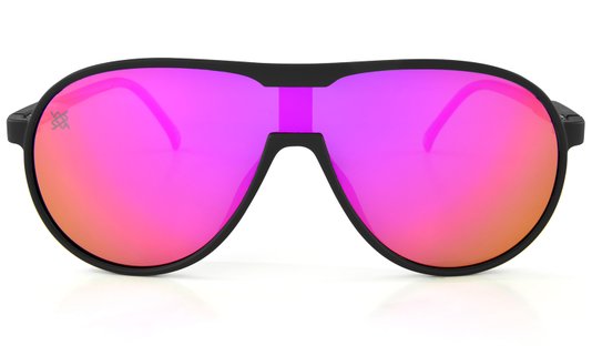 Oculos HUPI Vigo Preto - Lente Rosa Espelhado