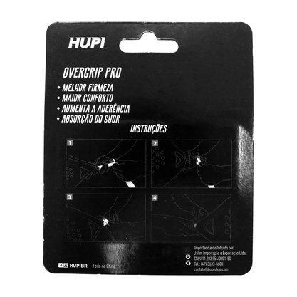 Overgrip HUPI Pro Branco Pack 03 Unidades