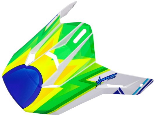 Pala Sobressalente para Capacete HUPI DH-3 Branco/Azul
