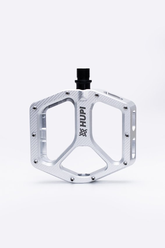 Pedal HUPI Strip Plataforma Rosca 9/16 - Prata