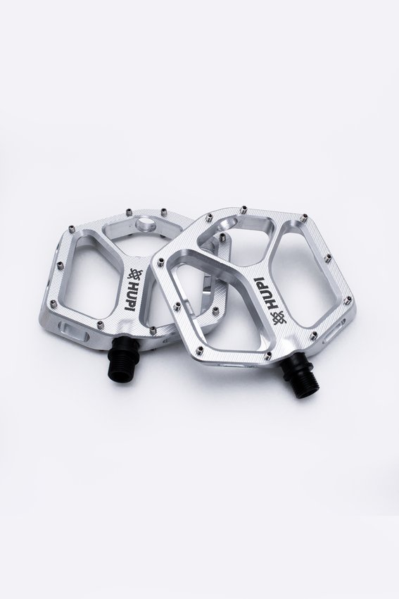 Pedal HUPI Strip Plataforma Rosca 9/16 - Prata