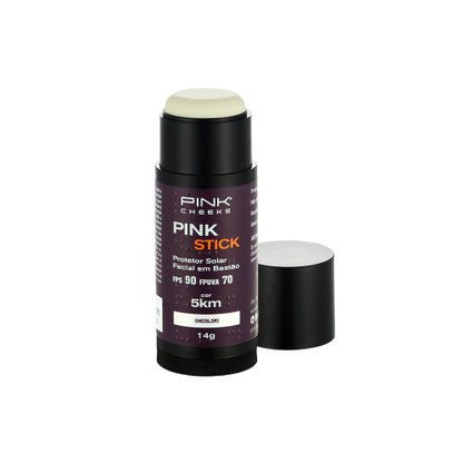 Protetor Solar incolor FPS90 FPUVA70 Pink Stick 5Km Pink Cheeks 14g
