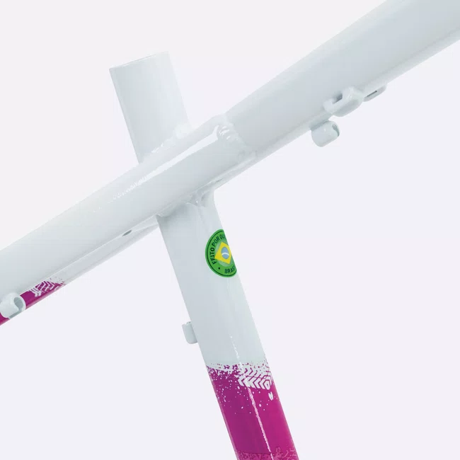 Quadro HUPI Naja V9 Branco/Rosa - Gancheira Horizontal