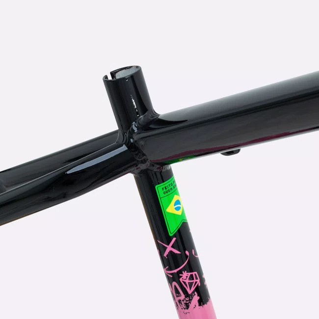 Quadro HUPI Strip Preto e Rosa Horizontal