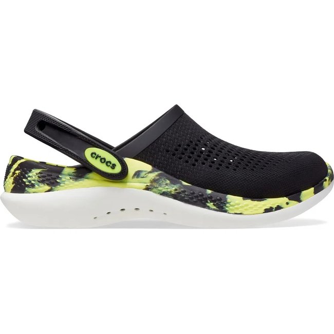 Sandália Crocs LiteRide 360 Marbled Clog Preto/Verde Unissex Sandália Crocs LiteRide 360 Marbled Clog Preto/Verde Unissex
