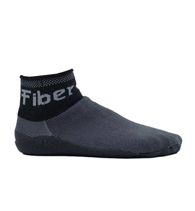 Bota Sapatilha Beach Tennis Fiber Multisports Cinza e Preto
