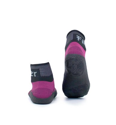 Bota Sapatilha Beach Tennis Fiber Multisports Dark Rosa e Preto