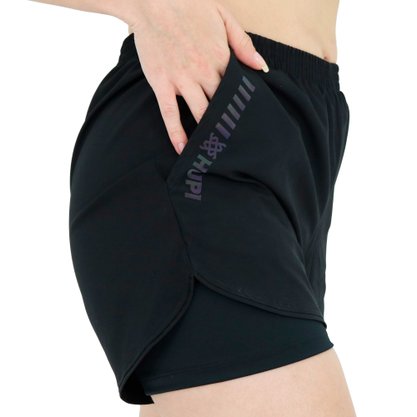 Shorts HUPI Feminino Ella com Bermuda Interno Preto