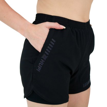 Shorts HUPI Feminino Ella com Bermuda Interno Preto