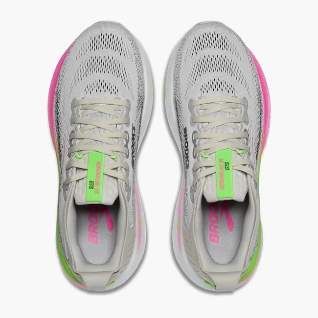 Tênis Brooks Adrenaline GTS 25 Feminino Cinza e Rosa
