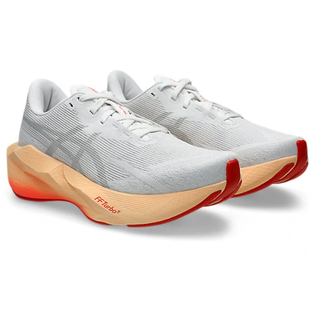 Tênis ASICS Novablast 6 Feminino Branco e Coral 