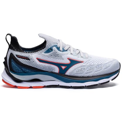 Tênis Mizuno Wave Mirai 4 Masculino Cinza e azul