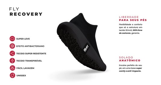 Tênis Fiber Fly All Black Recovery