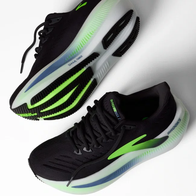 Tênis Brooks Glycerin Max 2 Masculino Preto e Verde
