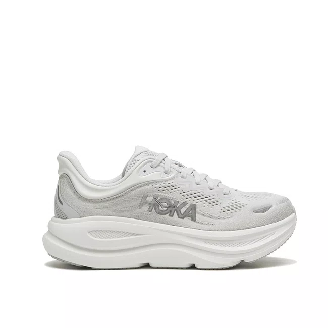 Tênis HOKA Bondi 9 Feminino Cinza e Branco