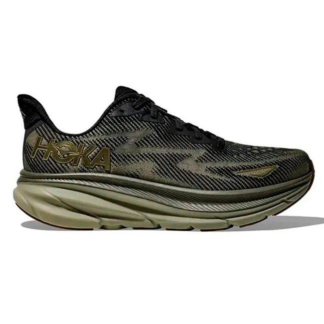 Tênis Hoka Clifton 9 Masculino Preto/Verde
