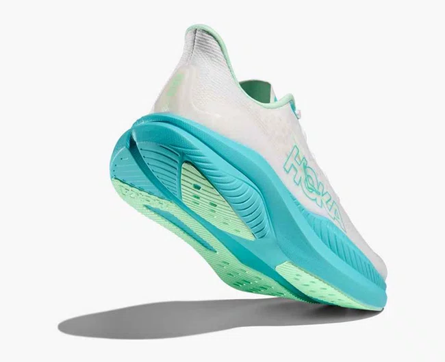 Tênis HOKA Mach 6 Feminino - Branco/Azul