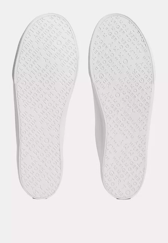 Tênis Tommy Hilfiger Signature Tape Feminino Branco e Dourado