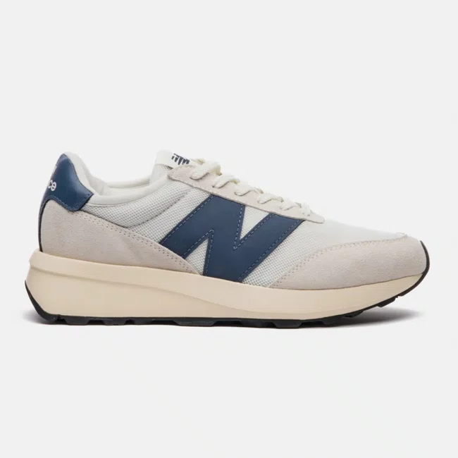 Tênis New Balance 370v1 Bege e Azul Marinho