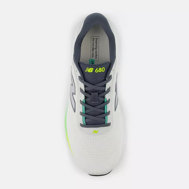 Tênis New Balance Fresh Foam 680v9 Masculino Branco e  Cinza