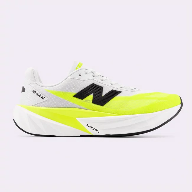 Tênis New Balance FuelCell Rebel v5 Masculino Gelo e Verde Neon