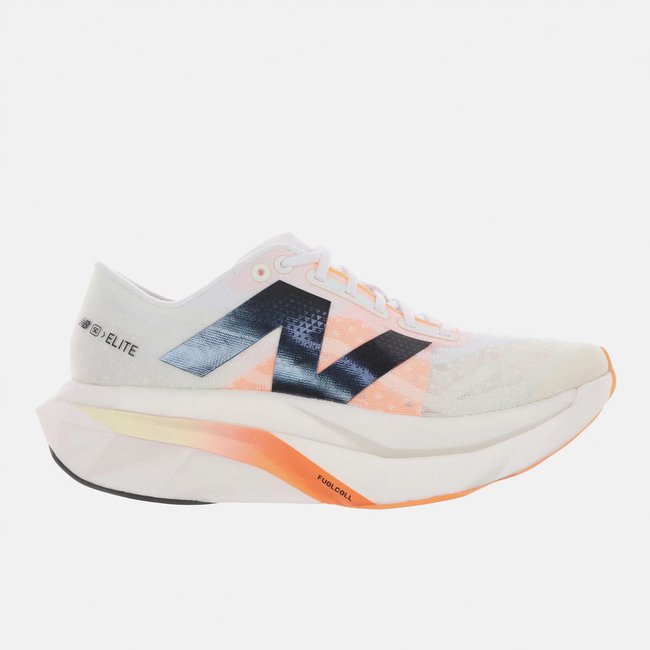 Tênis New Balance Fuelcell Supercomp Elite V4 Bege e Laranja Feminino