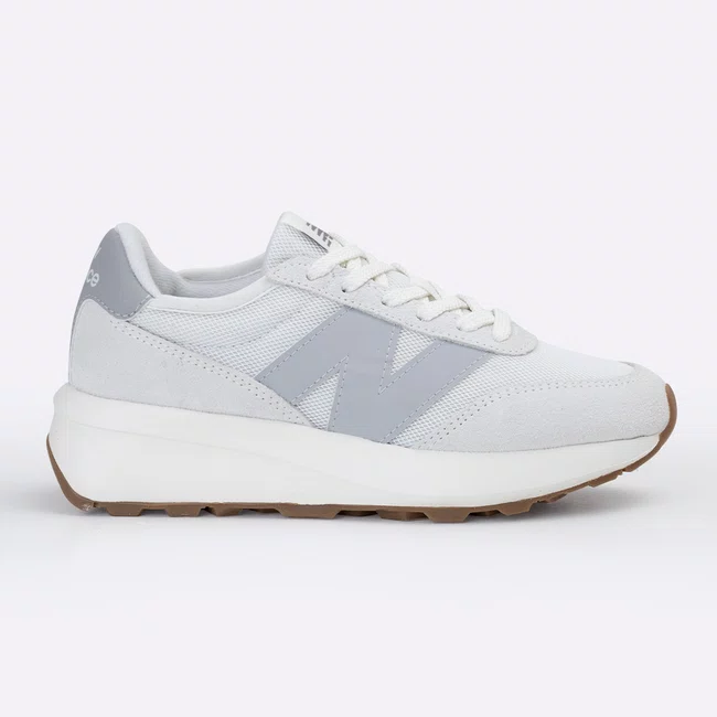 Tênis New Balance 370v1 Unissex Branco/Cinza