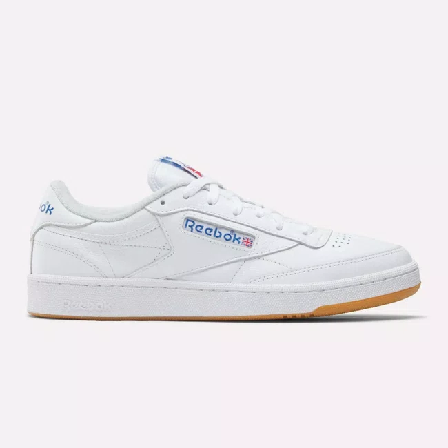 Tênis Reebok Club C 85 Masculino Branco e Azul