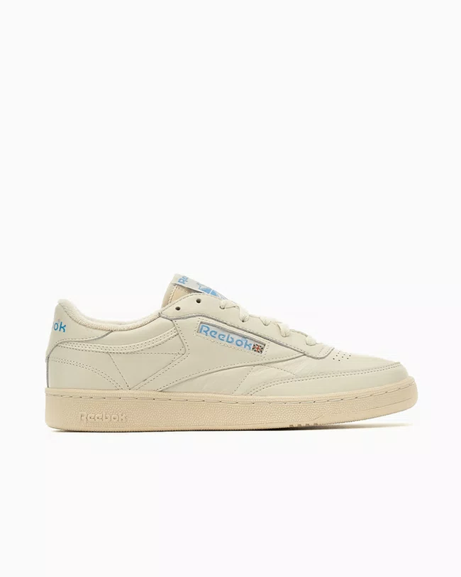 Tênis Reebok Club C 85 Vintage Feminino Bege/Azul