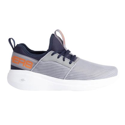 Tênis Skechers Go Run Fast Valor Cinza e Azul Marinho