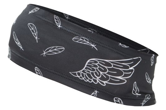 Testeira HeadBand Asas Preto HUPI