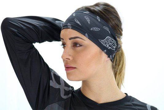 Testeira HeadBand Asas Preto HUPI