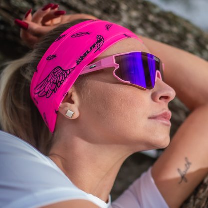 Testeira HUPI Headband Bandana Asas Rosa