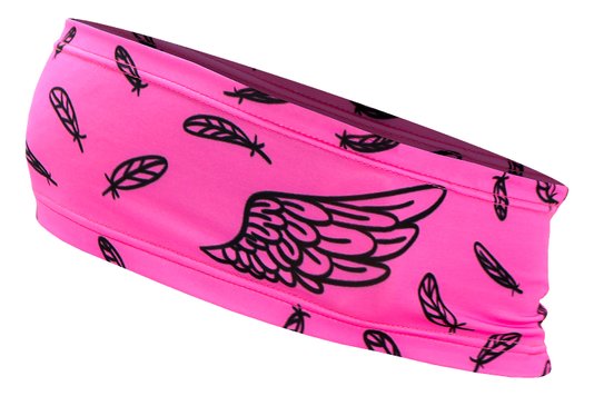 Testeira HUPI Headband Bandana Asas Rosa