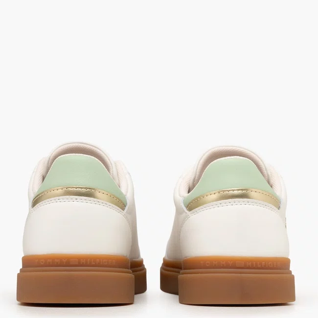 Tênis Tommy Hilfiger TH Chic Sneaker Feminino Branco e Verde