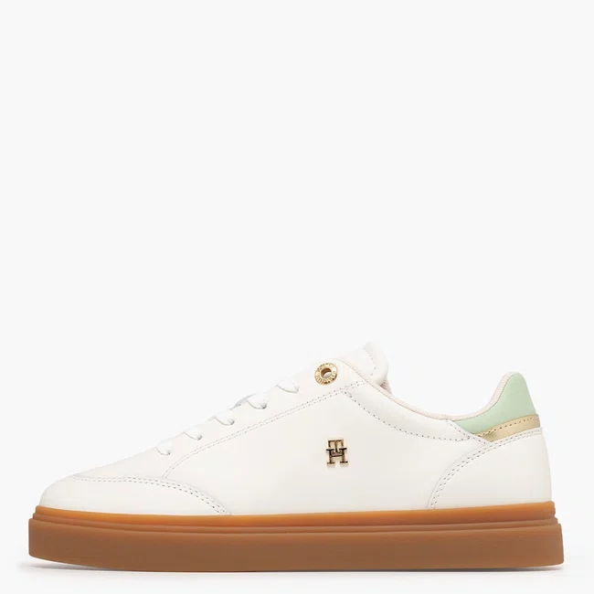 Tênis Tommy Hilfiger TH Chic Sneaker Feminino Branco e Verde