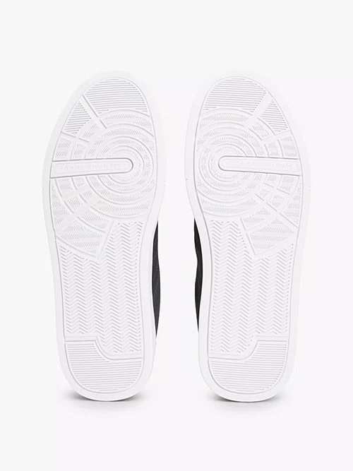 Tênis Tommy Hilfiger Logo Knit Court Masculino Preto