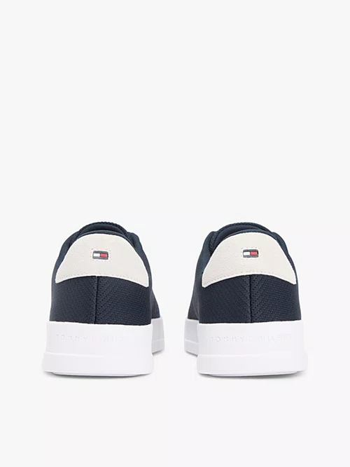 Tênis Tommy Hilfiger Logo Knit Court Masculino Azul Marinho