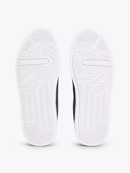 Tênis Tommy Hilfiger Logo Knit Court Masculino Azul Marinho