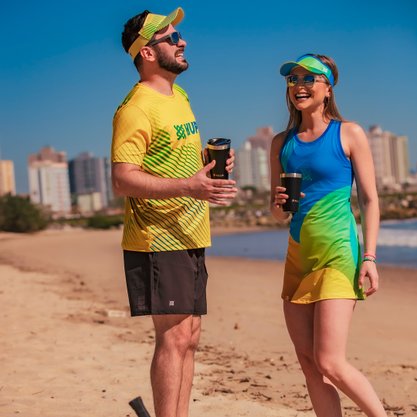 Vestido Beach Tennis Com Shorts Poliéster HUPI Aria