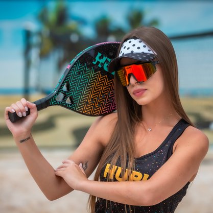 Viseira Beach Tennis HUPI Branco/Preto